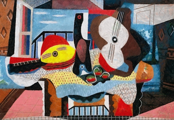 Picasso_Still Life with Mandolin and Guitar